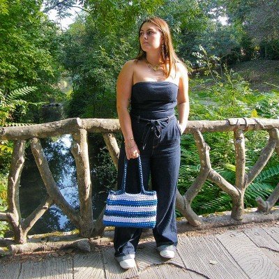 Sac en crochet marinière