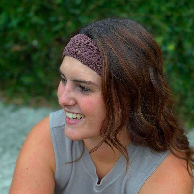 Bandeau marron en crochet