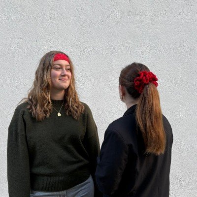 chouchou rouge à paillettes