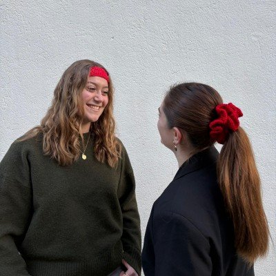 chouchou rouge à paillettes